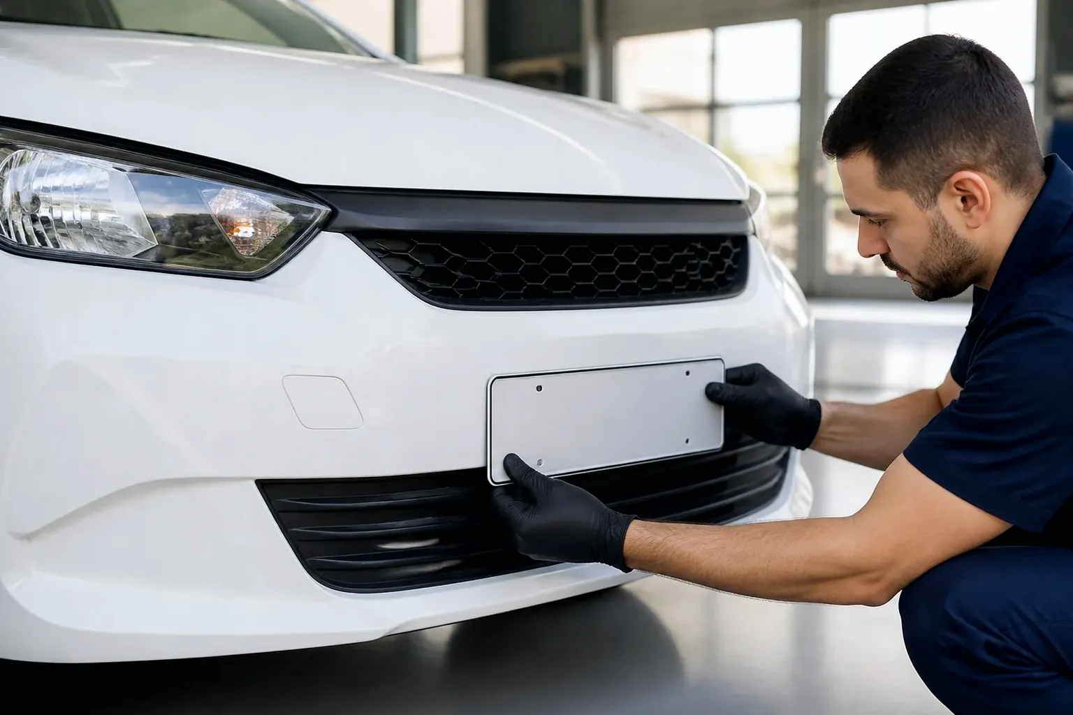 Despachante providenciando o primeiro emplacamento de veículo em Ibirité.
